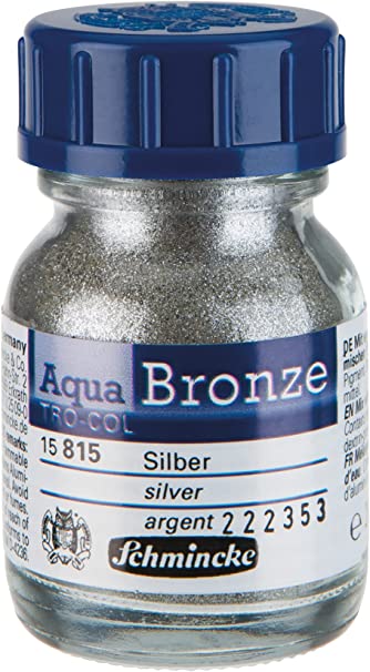 Schmincke Aqua Bronze Pigment 20ml 815 Silver - theartshop.com.au