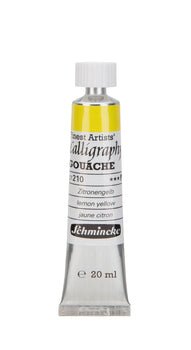 Schmincke Calligraphy Gouache 20ml 210 Lemon Yellow - theartshop.com.au