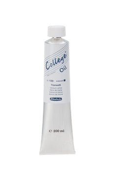 Schmincke College Oil 200ml 100 Titanium White - theartshop.com.au