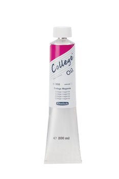 Schmincke College Oil 200ml 350 College Magenta - theartshop.com.au