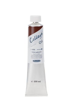 Schmincke College Oil 200ml 650 Burnt Umber - theartshop.com.au