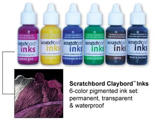 Scratchbord Ink Set - 6 Colours - theartshop.com.au