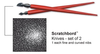 Scratchbord Scratch Knives - theartshop.com.au