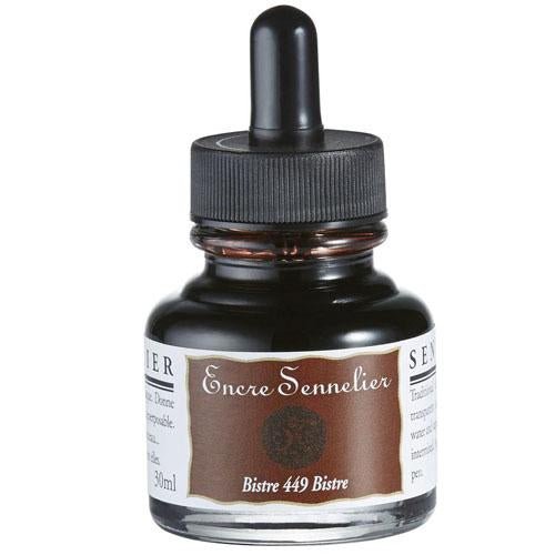 Sennelier Encre Drawing Ink 30ml 449 Bistre - theartshop.com.au