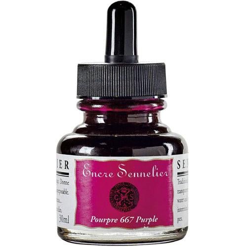 Sennelier Encre Drawing Ink 30ml 667 Purple - theartshop.com.au