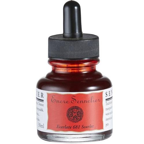 Sennelier Encre Drawing Ink 30ml 681 Scarlet - theartshop.com.au