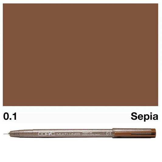 Sepia Copic Multi Liners 0.1mm - theartshop.com.au