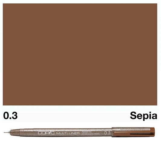 Sepia Copic Multi Liners 0.3mm - theartshop.com.au