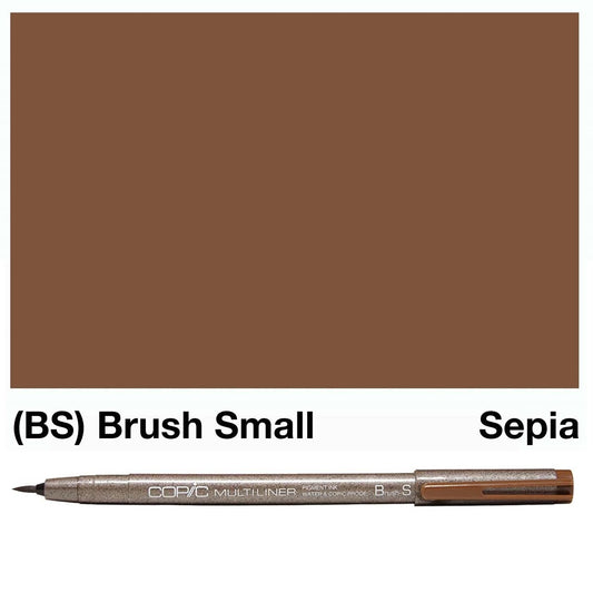 Sepia Copic Multi Liners Brush Small - theartshop.com.au