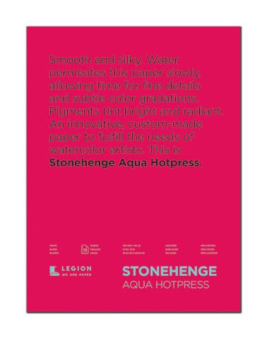 Stonehenge Aqua Block 300gsm 12 x 16" Hot Pressed - theartshop.com.au