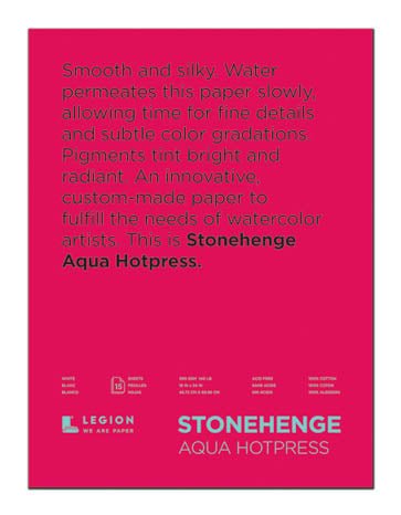 Stonehenge Aqua Block 300gsm 18 x 24" Hot Pressed - theartshop.com.au