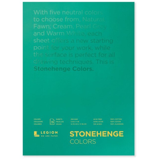 Stonehenge Assorted Pad 15 Sheet 250gsm 5 x 7" - theartshop.com.au