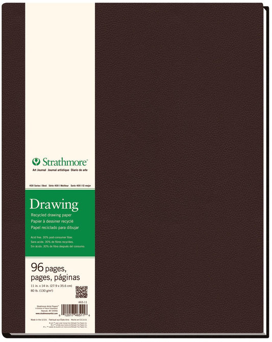 Strathmore Hardbound Art Journal 400 Recycle Draw 11 x 14 inch 96 Pages 130 gsm - theartshop.com.au