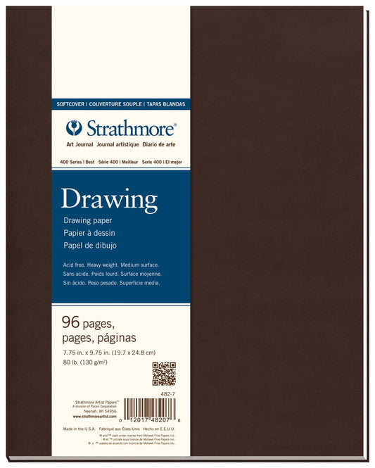 Strathmore Softcover Art Journal 400 Series Drawing 7.75 x 9.75 inch 96 pages 130gsm - theartshop.com.au