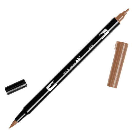 Tombow Dual Brush Pen 977 Saddle Brown - theartshop.com.au