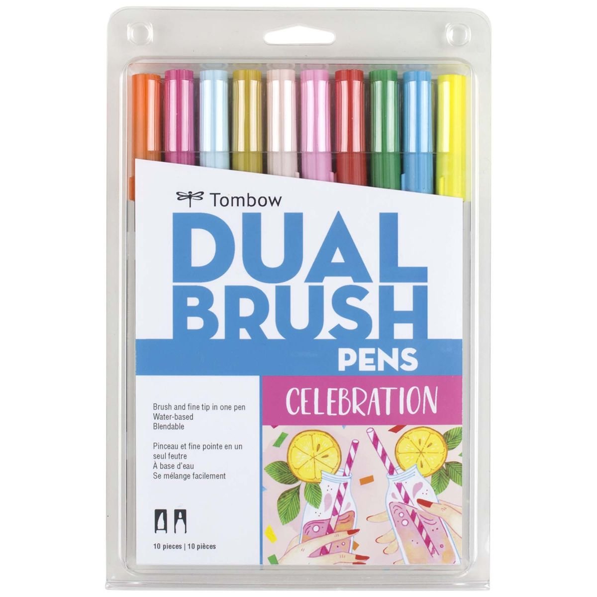 Tombow Dual Brush Pen Set 10 Celebrations - theartshop.com.au