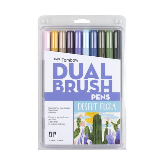 Tombow Dual Brush Pen Set 10 Desert Flora - theartshop.com.au