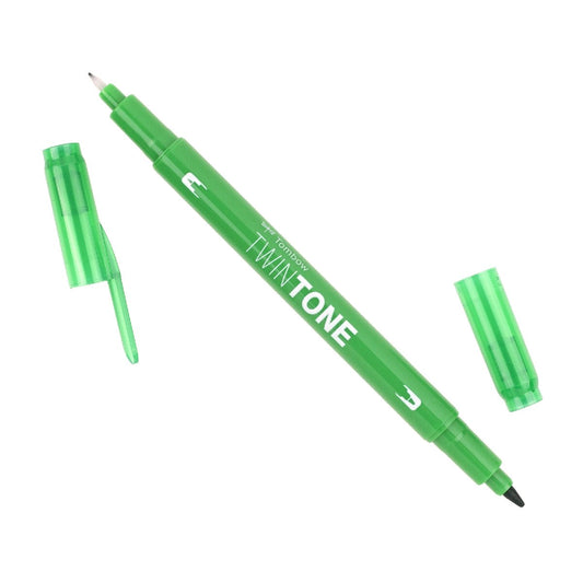 Tombow TwinTone Dual Tip Marker 07 Green - theartshop.com.au