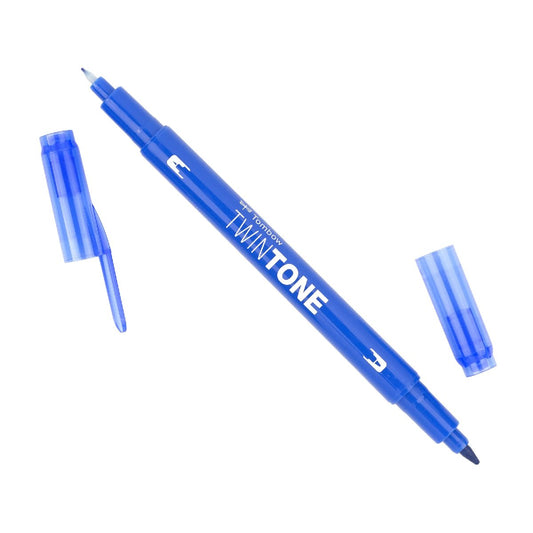 Tombow TwinTone Dual Tip Marker 15 Blue - theartshop.com.au