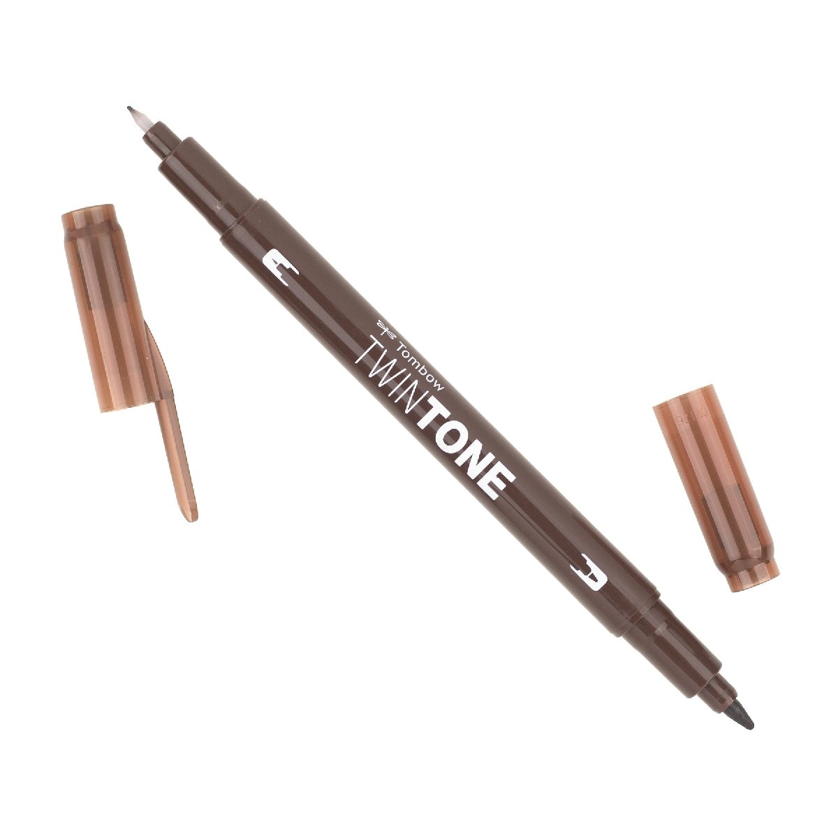 Tombow TwinTone Dual Tip Marker 41 Chocolate - theartshop.com.au