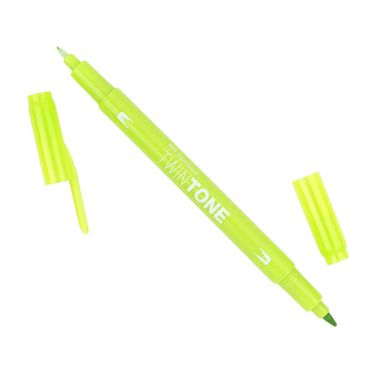 Tombow TwinTone Dual Tip Marker 50 Lime Green - theartshop.com.au