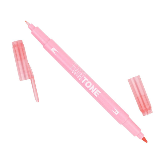 Tombow TwinTone Dual Tip Marker 61 Peach Pink - theartshop.com.au