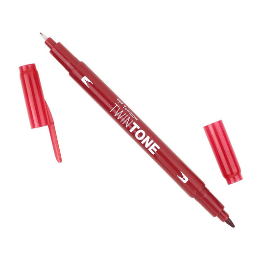 Tombow TwinTone Dual Tip Marker 75 Strawberry Red - theartshop.com.au