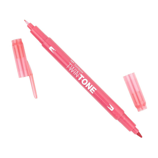 Tombow TwinTone Dual Tip Marker 77 Cherry Pink - theartshop.com.au
