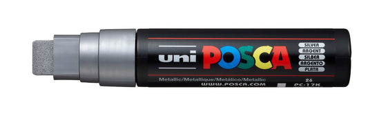 Uni Posca PC-17K Chisel Tip 15mm Silver - theartshop.com.au