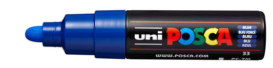 Uni Posca PC-7M Bold 4.5 - 5.5mm Blue - theartshop.com.au