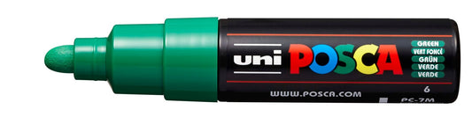 Uni Posca PC-7M Bold 4.5 - 5.5mm Green - theartshop.com.au