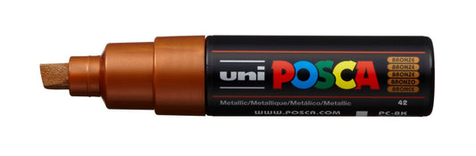 Uni Posca PC-8K Chisel Tip 8mm Bronze - theartshop.com.au