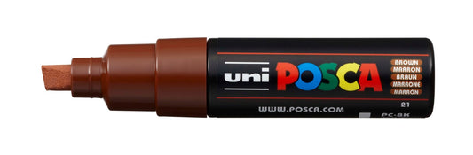 Uni Posca PC-8K Chisel Tip 8mm Brown - theartshop.com.au