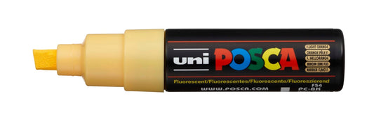 Uni Posca PC-8K Chisel Tip 8mm Fluoro Light Orange - theartshop.com.au