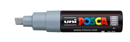 Uni Posca PC-8K Chisel Tip 8mm Grey - theartshop.com.au