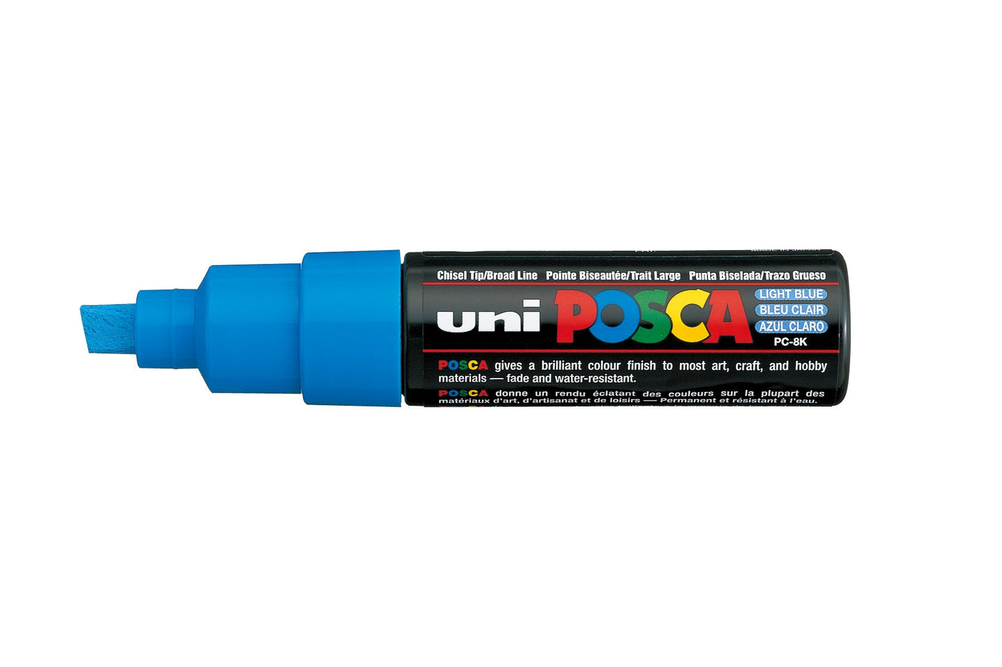 Uni Posca PC-8K Chisel Tip 8mm Light Blue - theartshop.com.au