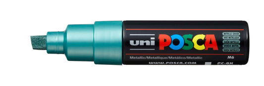 Uni Posca PC-8K Chisel Tip 8mm Metallic Green - theartshop.com.au