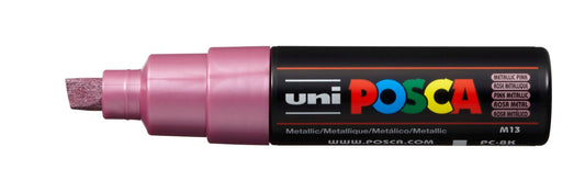 Posca Marker : Pc-8K : Chisel Tip : 8mm : Metallic Pink