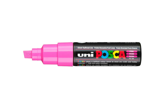 Uni Posca PC-8K Chisel Tip 8mm Pink - theartshop.com.au