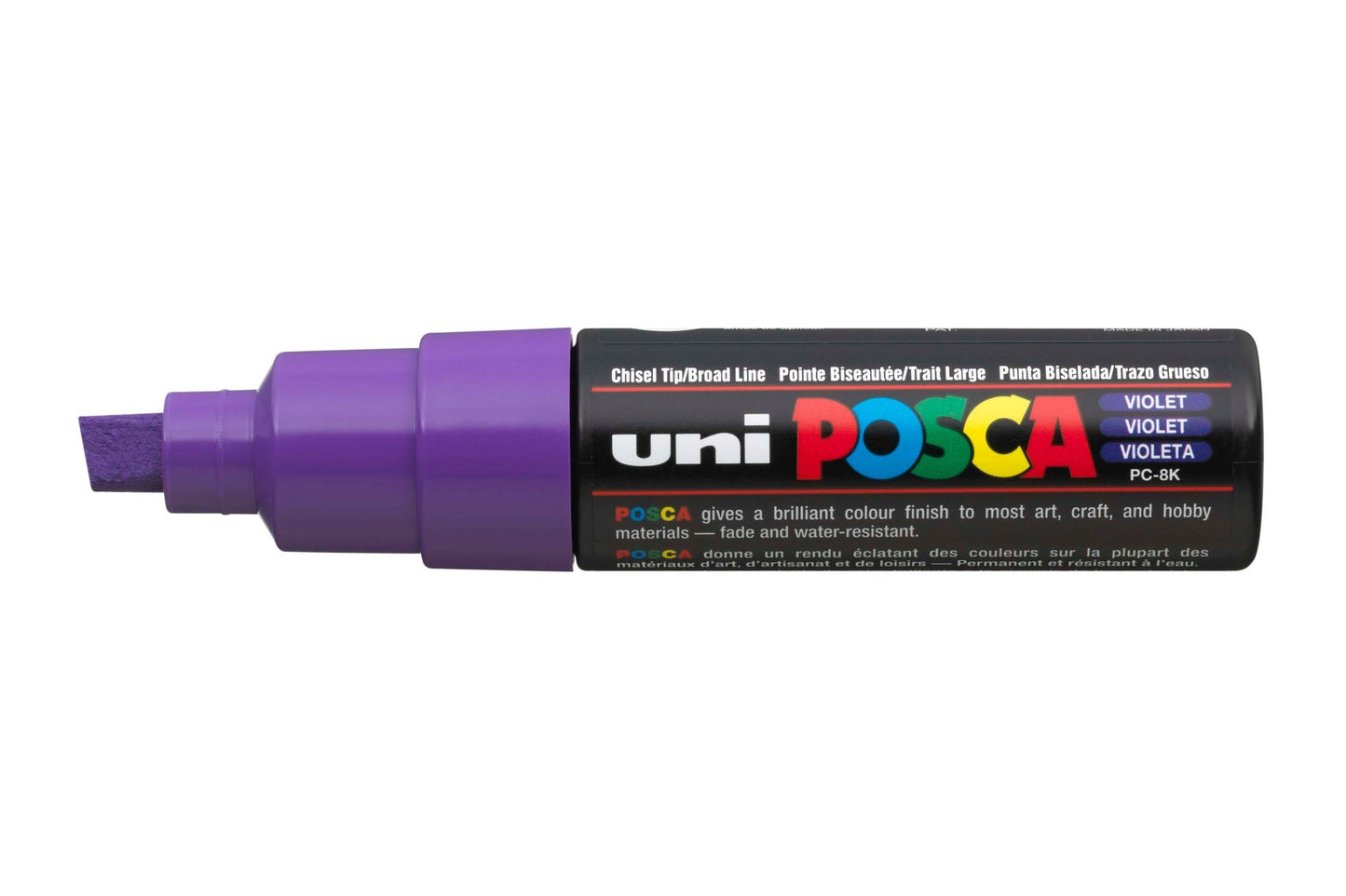 Uni Posca PC-8K Chisel Tip 8mm Violet - theartshop.com.au