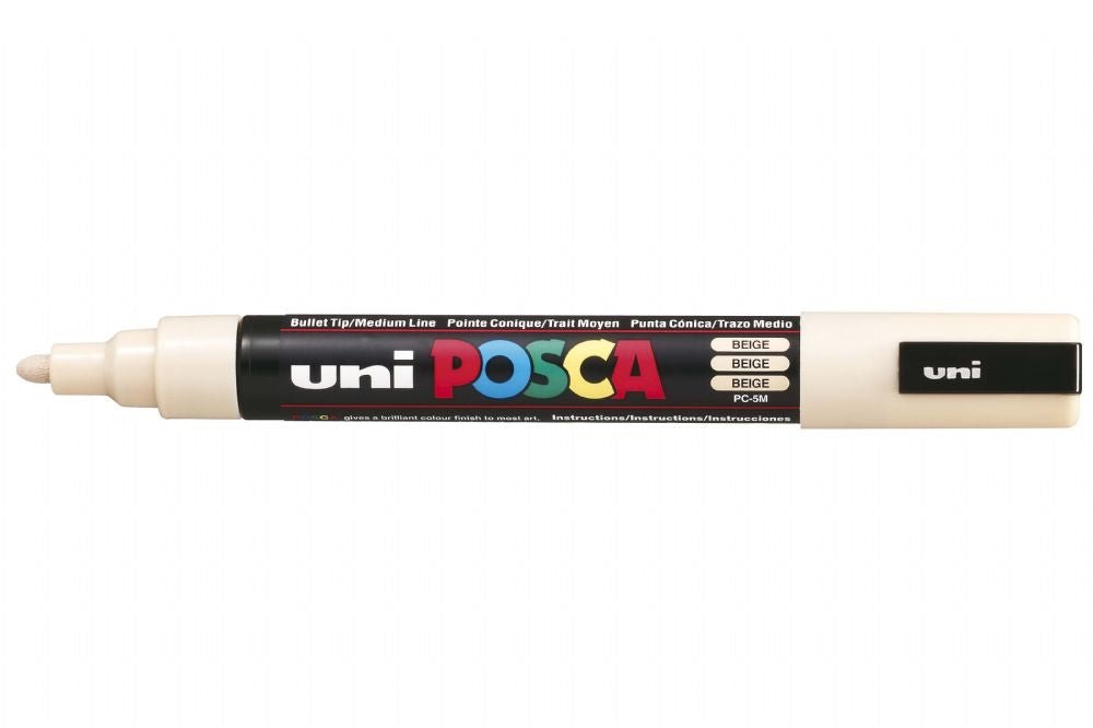 Uni Posca PC1M Extra Fine 0.7mm Tip Beige - theartshop.com.au