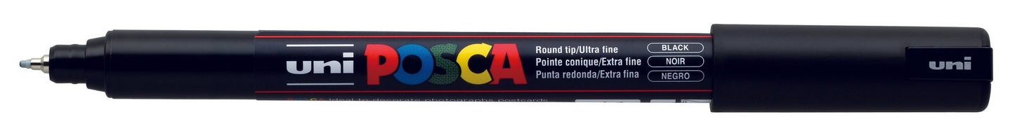 Uni Posca PC1MR Ultra Fine Tip 0.7mm Black - theartshop.com.au