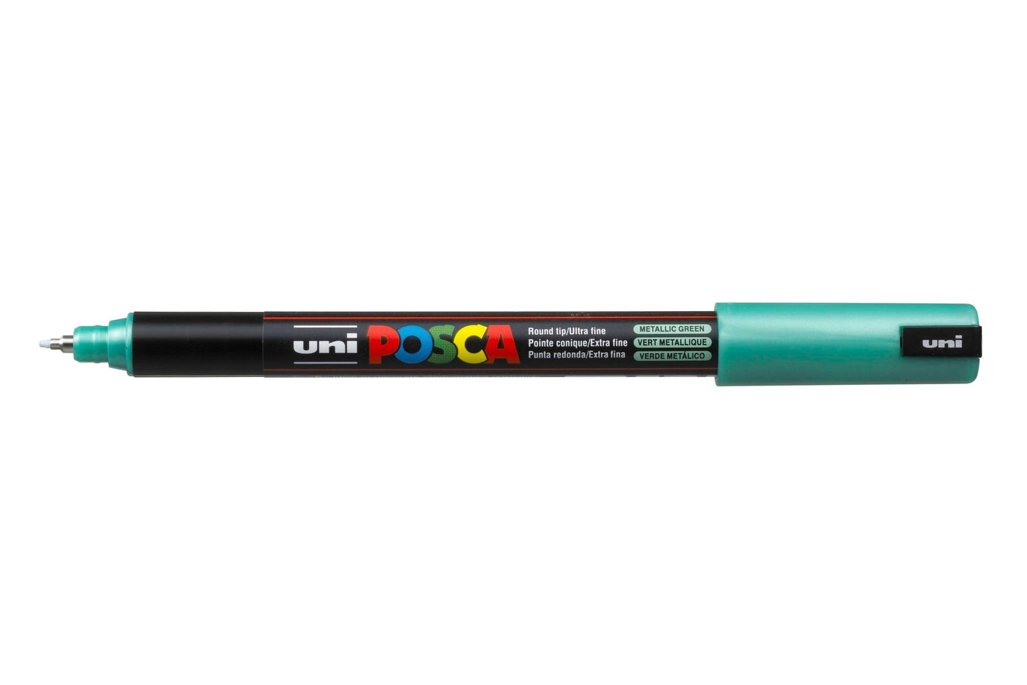 Uni Posca PC1MR Ultra Fine Tip 0.7mm Metallic Green - theartshop.com.au