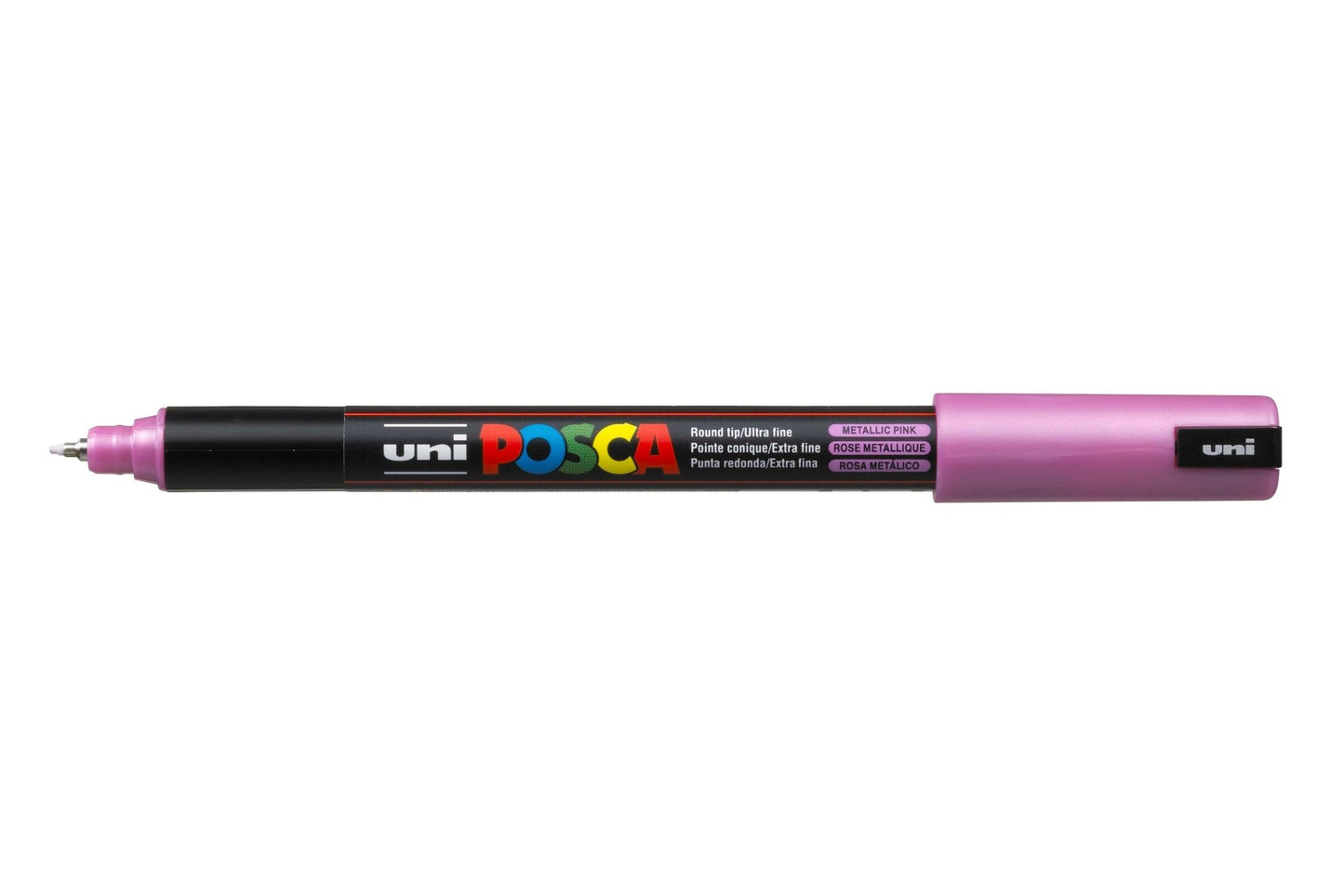 Uni Posca PC1MR Ultra Fine Tip 0.7mm Metallic Pink - theartshop.com.au