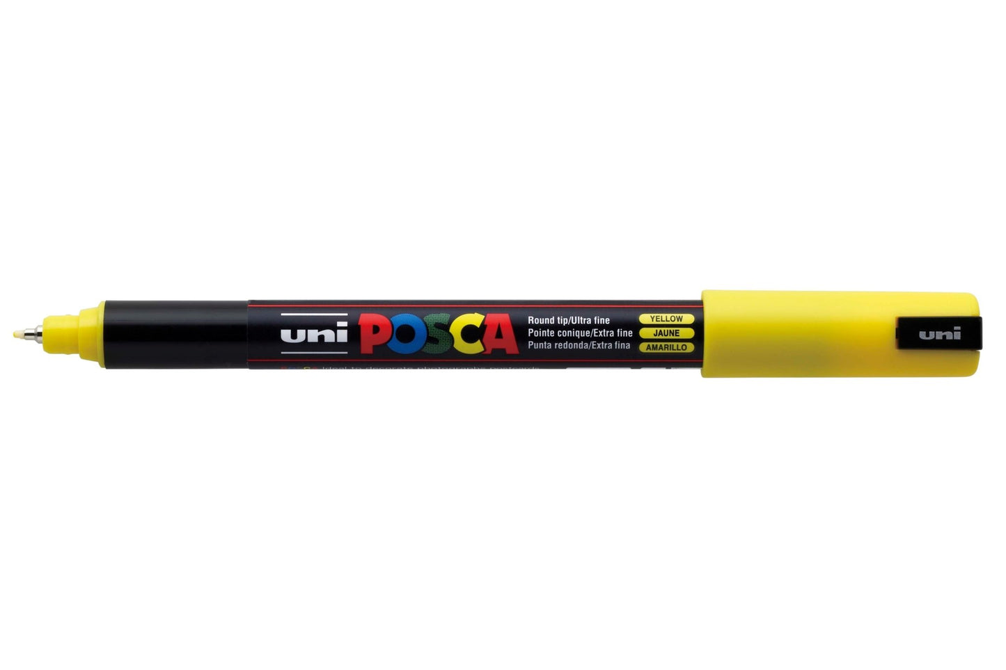 Uni Posca PC1MR Ultra Fine Tip 0.7mm Yellow - theartshop.com.au