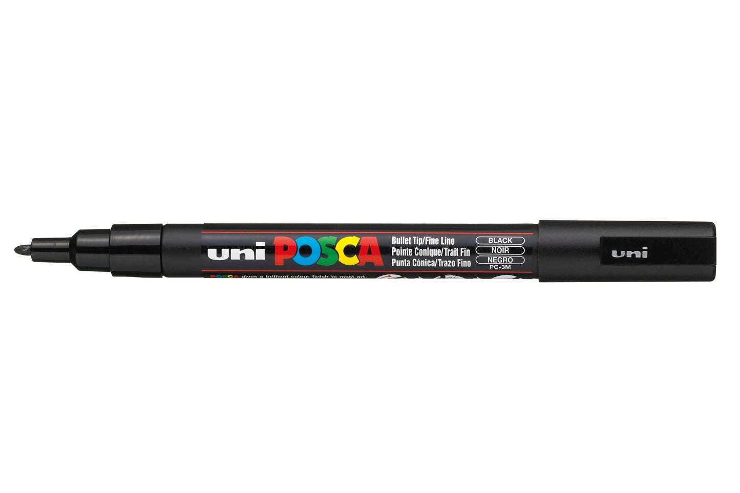 Uni Posca PC3M Bullet Tip 1.3mm Black - theartshop.com.au
