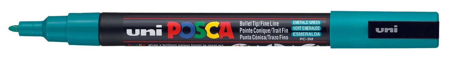 Uni Posca PC3M Bullet Tip 1.3mm Emerald Green - theartshop.com.au