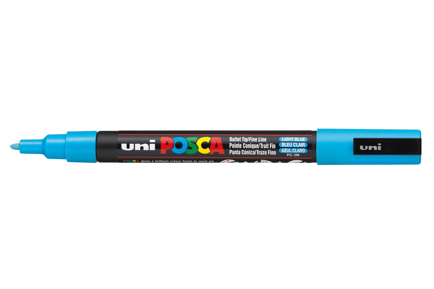 Uni Posca PC3M Bullet Tip 1.3mm Light Blue - theartshop.com.au