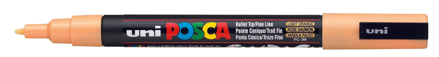 Uni Posca PC3M Bullet Tip 1.3mm Light Orange - theartshop.com.au