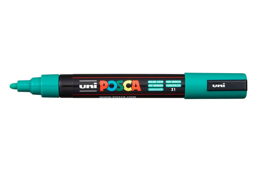 Uni Posca PC5M Bullet Tip 2.5mm Emerald Green - theartshop.com.au